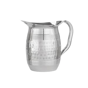 166-HMWP85 68 oz Stainless Steel Pitcher w/ Hammered Finish