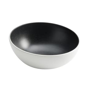 166-LFTBB9 68 oz Round Melamine Bowl, White w/ Black Speckles