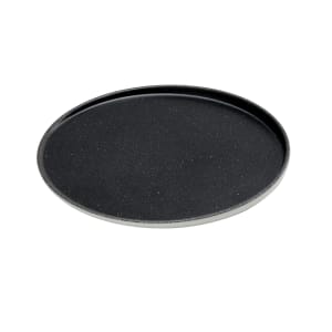166-LFTPB12 11 3/4" Round Melamine Plate, White w/ Black Speckles