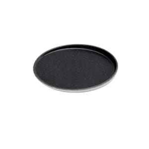 166-LFTPB11 8 7/8" Round Melamine Plate, Black/White