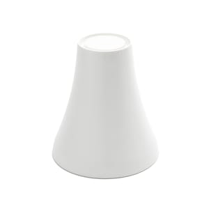 166-LFTW67 6 1/2" Round Pedestal - 7 1/8"H, Melamine, White