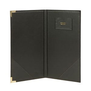 166-MCCRBPBL Bill Presenter w/ Album Style Corners, 5x9", Gold/Black