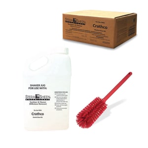 131-25000354 Cleaning Kit for Bubbler® w/ (50) Cleaning Packets, Brush, & Mixing Jug