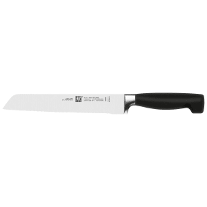 901-31076203 8" Bread Knife w/ Black Plastic Handle, High Carbon Stainless Steel