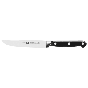 901-31028120 4 1/2" Steak Knife w/ Black Plastic Handle, High Carbon Stainless Steel