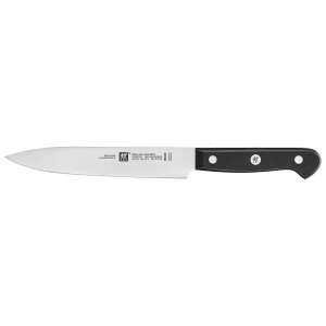 901-36110163 6" Slicing/Carving Knife w/ Black Plastic Handle, High Carbon Stainless Steel
