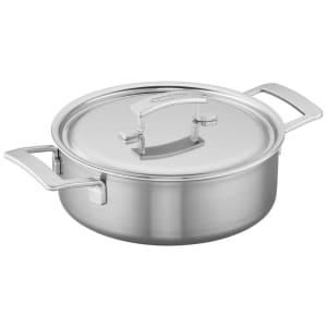 875-48324A 4 qt Stainless Braiser Pan, Induction Ready