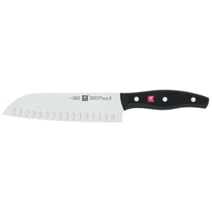 901-30749183 7" Santoku Knife w/ Black Plastic Handle, High Carbon Stainless Steel