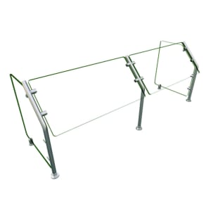 042-ES3160 Self Service Mounted Food Shield - 60" x 18" x 22", Glass/Stainless Steel