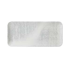 450-FP203 Rectangular Maker's Plate - 13 5/8" x 6 1/4", Ceramic, Jute Grey