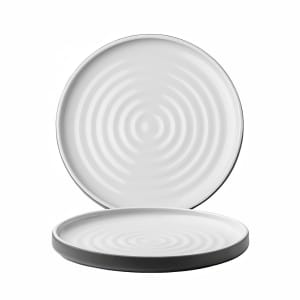 450-FP134 8 1/2" Round Geode Salad Plate - Stoneware, Characoal