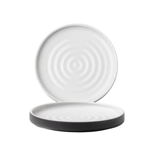450-FP132 6" Round Geode Bread & Butter Plate - Stoneware, Charcoal