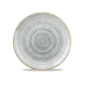 893-SPSGEV111 11 1/4" Round Studio Prints® Coupe Plate - Ceramic, Stone Gray