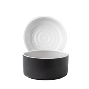 450-FP130 12 oz Round Geode Bowl - Stoneware, Charcoal