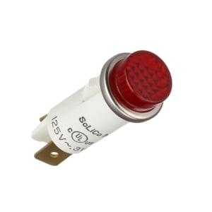 128-453801 Pilot Light for Food Warmers w/ Red Raised Flat,  1/4" Tab, Flat On Side, 125 V
