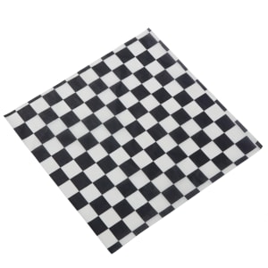 166-PPCH1B 12" Square Checkerboard Fry Paper, Black