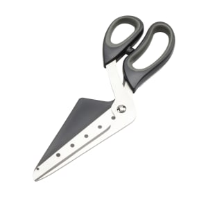 166-PSD10 10 5/8" Pizza Scissors/Turner w/ Black Rubberized Handle, Stainless Steel