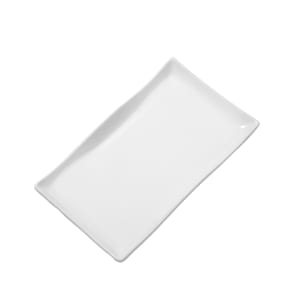 166-RTWVY1 Rectangular Ceramic Platter - 14 3/8 x 8 3/4 x 1 1/8", White