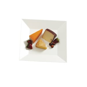 166-SQP12 14" Square Endurance Platter - Melamine, White