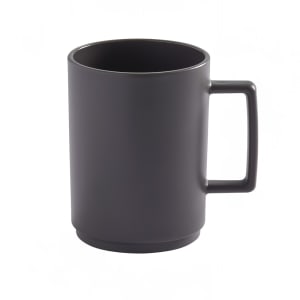 166-UM12GE 12 oz Melamine Mug, 3 1/8" Diameter 4 1/8" Height, Tritan, Graphite