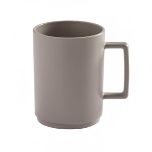 166-UM12MO 12 oz Melamine Mug, 3 1/8" Diameter 4 1/8" Height, Tritan, Mocha