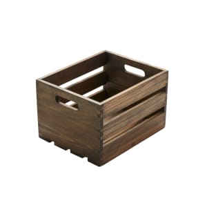 166-WTV10 Rectangular Bread Basket Crate, Wood