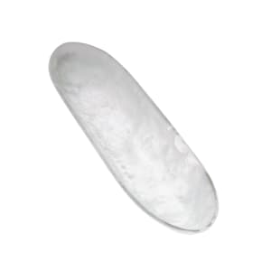 166-WSLB27 27 1/4" x 7 1/2" Oblong Translucence Boat Bowl - Resin, White Swirl