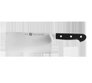 901-38419183 7" Chinese Chef's Knife w/ Black Plastic Handle, High Carbon Stainless Steel