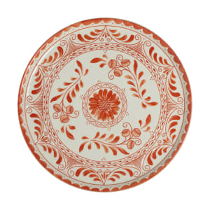 706-A104P801 10 3/4" Round Plate - China, Talavera Orange