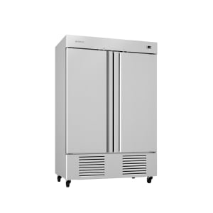 746-IRRAN49MX 54 1/2" Two Section Commercial Refrigerator Freezer - Solid Doors, Bottom Comp...