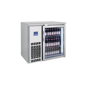 746-IMDERV36IIGD 36 1/4" Bar Refrigerator - 1 Swinging Glass Door, Stainless, 115v