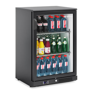 746-IMDERV15GD 23 5/8" Bar Refrigerator - 1 Swinging Glass Door, Black, 115v