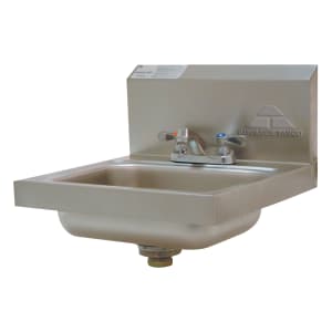 009-7PS202X Wall Mount Commercial Hand Sink w/ 14"L x 10"W x 5"D Bowl, Basket Drai...