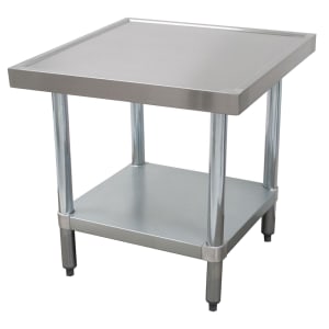 009-AGMT302X 24" Mixer Table w/ Galvanized Undershelf Base & Marine Edge, 30"D