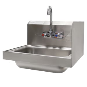 Advance Tabco 7-PS-66R Wall Mount Commercial Hand Sink w/ 14&quot;L x 10&quot;W x 5&quot;D Bowl, Side Splashes