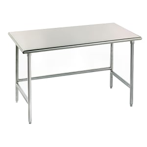 009-TAG244 48" 16 ga Work Table w/ 430 Series Stainless Flat Top