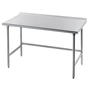009-TFAG302 24" 16 ga Work Table w/ 430 Series Stainless Top, 1 1/2" Backsplash