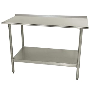 009-TTF306X 72" 18 ga Work Table w/ Undershelf & 430 Series Stainless Top, 1 1/2" B...