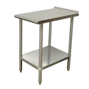 009-TFMSU152 Equipment Filler Table - 15x24", Undershelf, 1 1/2" Turn Up In Rear, Stainless