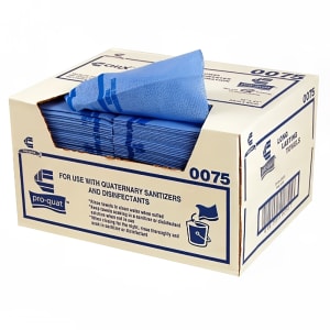 411-598881 Chix® Pro-Quat® Antimicrobial Foodservice Towel - 13" x 21", Blue