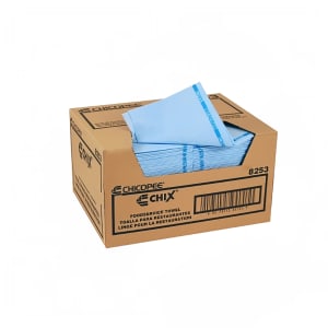411-598890 Chix® Multi-Day Antimicrobial Foodservice Towel - 13" x 21", Blue