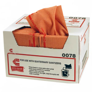 411-598884 Chix® Pro-Quat® Fresh Guy Antimicrobial Foodservice Towel - 12 1/2" x 17", Red