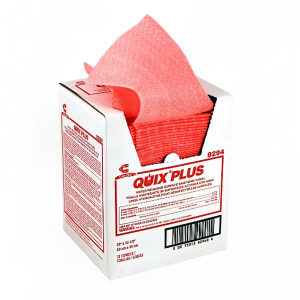 411-598921 Quix® Plus Sanitizing Foodservice Towel - 13 1/2" x 20", Pink
