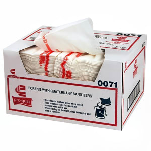 411-598880 Chix® Pro-Quat® Antimicrobial Foodservice Towel - 13" x 21", White