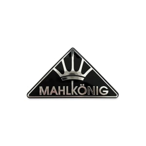 622-702978 Triangular Mahlkonig Sticker for EK43, EK43 S, & EKK43 Allround Grinders - Aluminum, Black