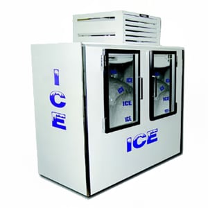 138-ICB2GLL 96"W Indoor Ice Merchandiser w/ (300) 7 lb Bag Capacity - Glass Doors, 115v