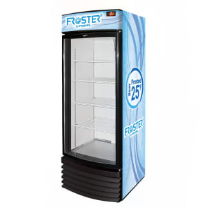 138-FROSTER18HC 28 1/4" One Section Glass Door Merchandiser - (1) Right Hinged Door, Blue, 115v