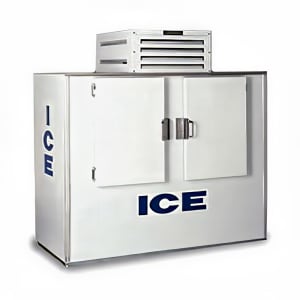 138-ICB2 76"W Outdoor Ice Merchandiser w/ (225) 7 lb Bag Capacity - Solid Doors, 115v