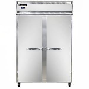 160-2RNSA 52" Two Section Reach In Refrigerator, (2) Left/Right Hinge Solid Doors, Top Compr...