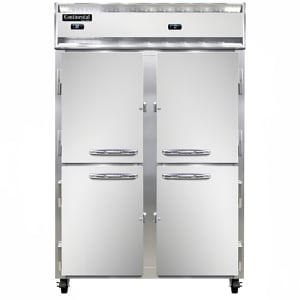 160-2RFNSSHD 52" Two Section Commercial Refrigerator Freezer - Solid Doors, Top Compressor,...